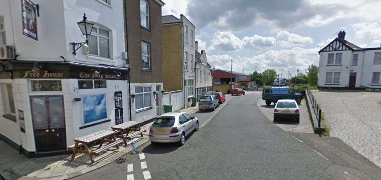 There was a flat fire in West Street, Sheerness last night. Picture: Google street view