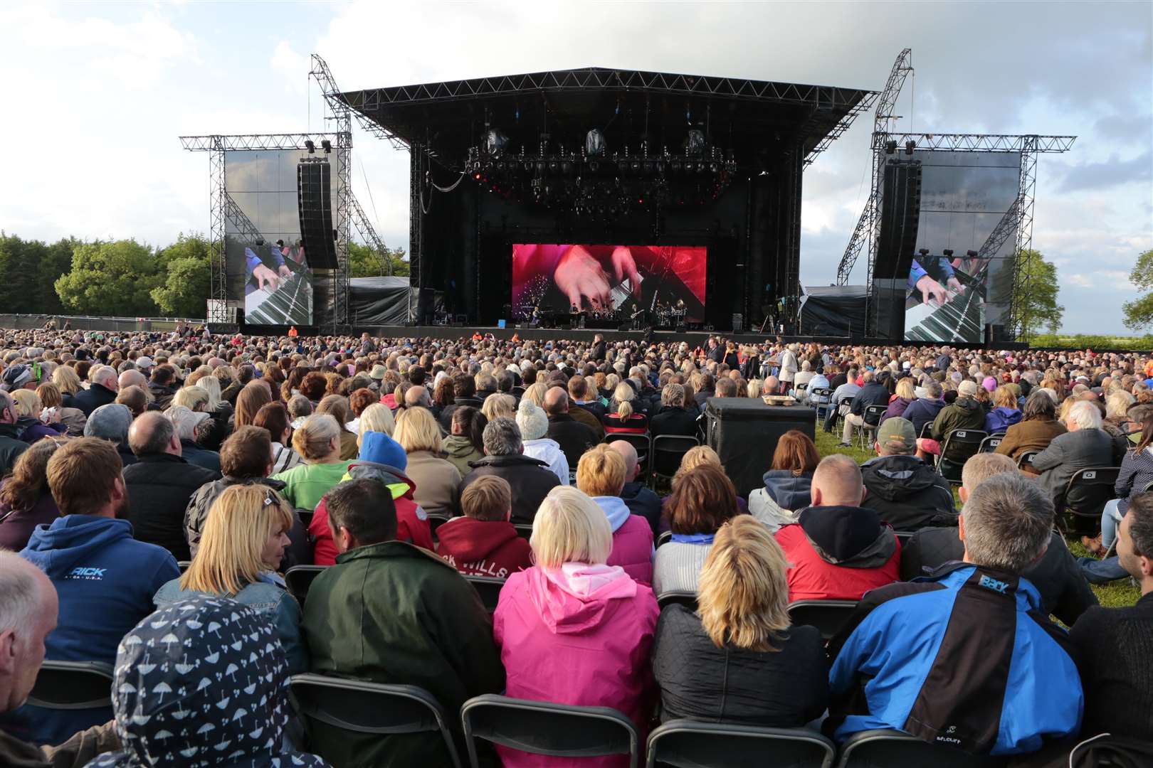 Thousands of fans gathered for Elton's first outdoor performance in over nine years. Picture: Martin Apps