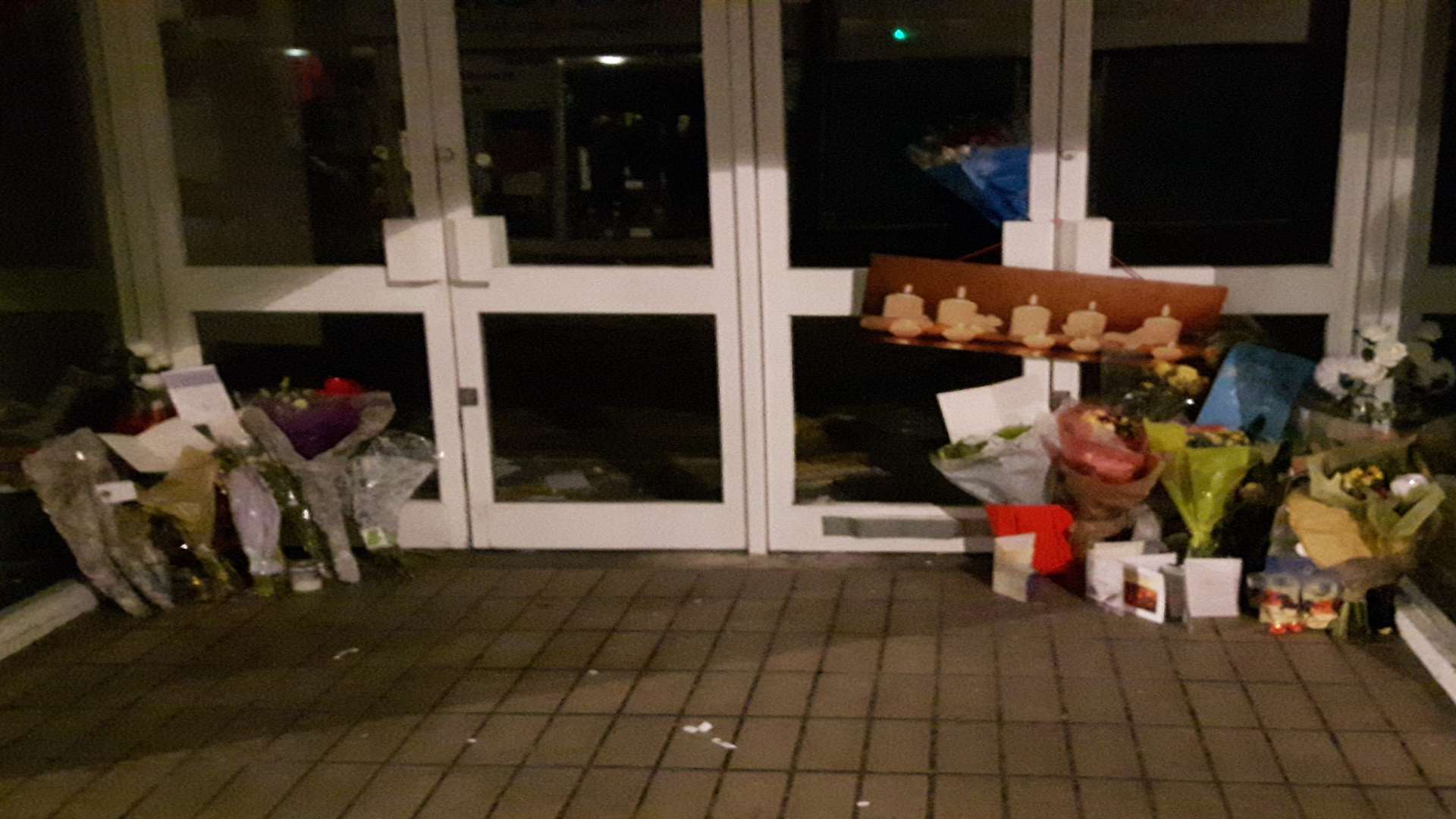 Floral tributes left at the scene of Michael McCluskey's death