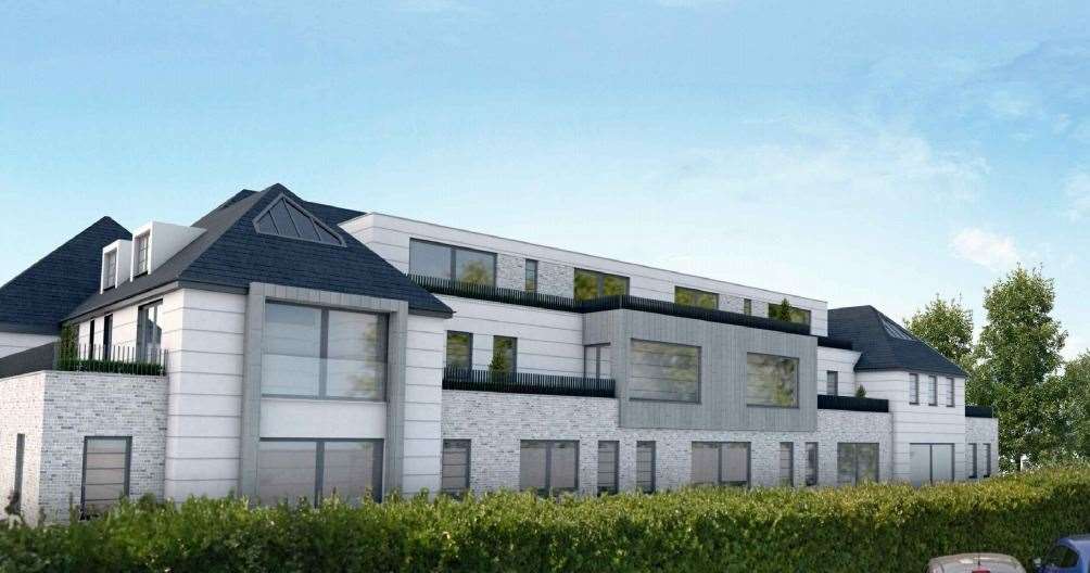 How the back of the proposed flats at the old college might look. Picture: Invent Architecture