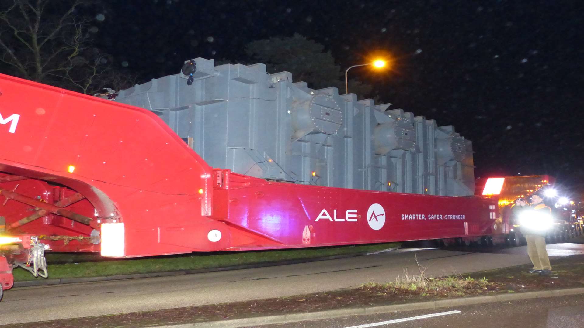 The transformer traveled to Dover where it was shipped to Germany for an overhaul. Picture: Andy Clark
