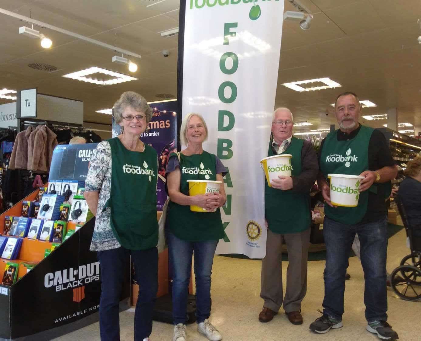 Deal Area Foodbank collecting donations at Sainsbury's