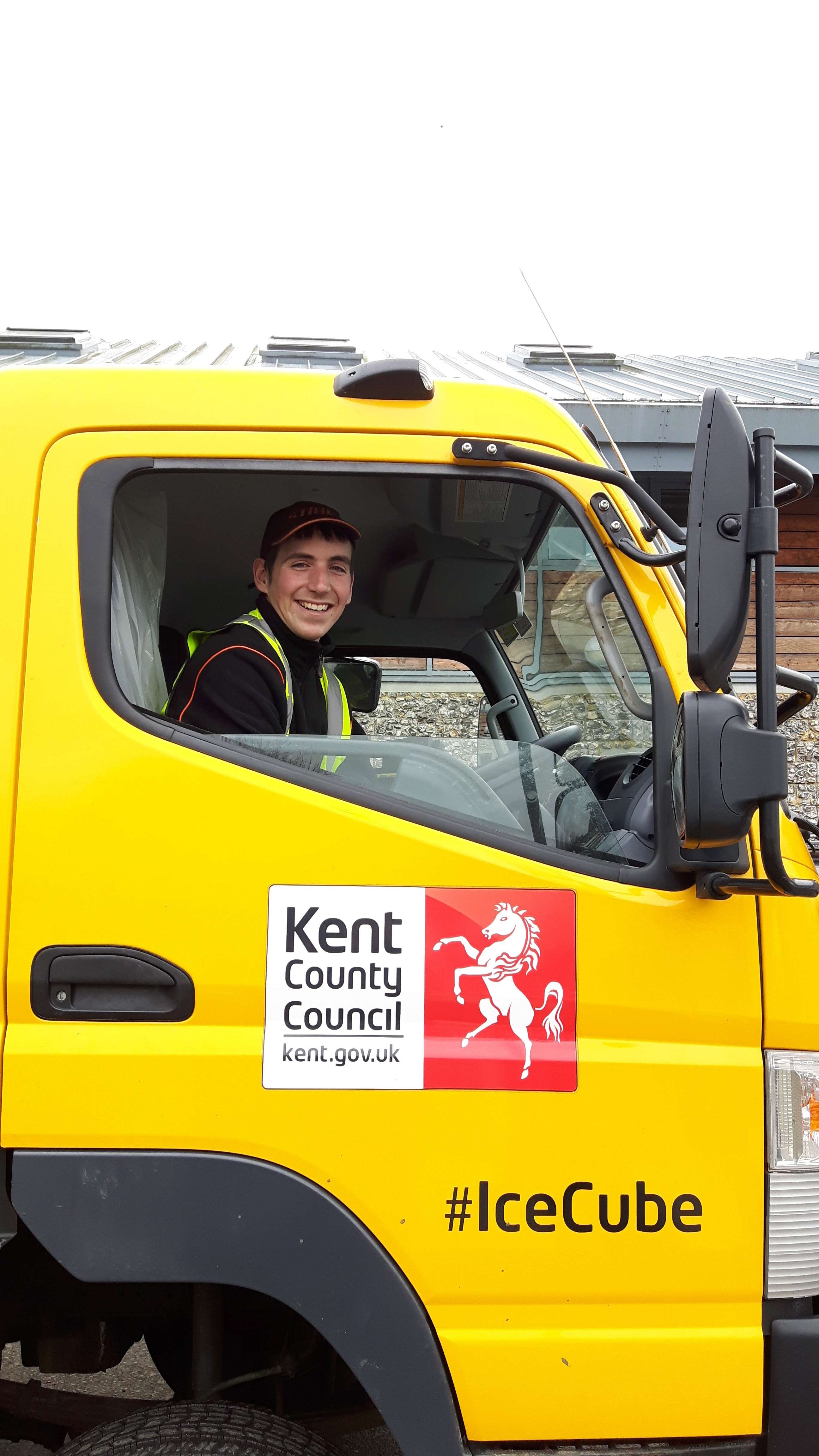 Paul Fagg in one of the KCC gritters