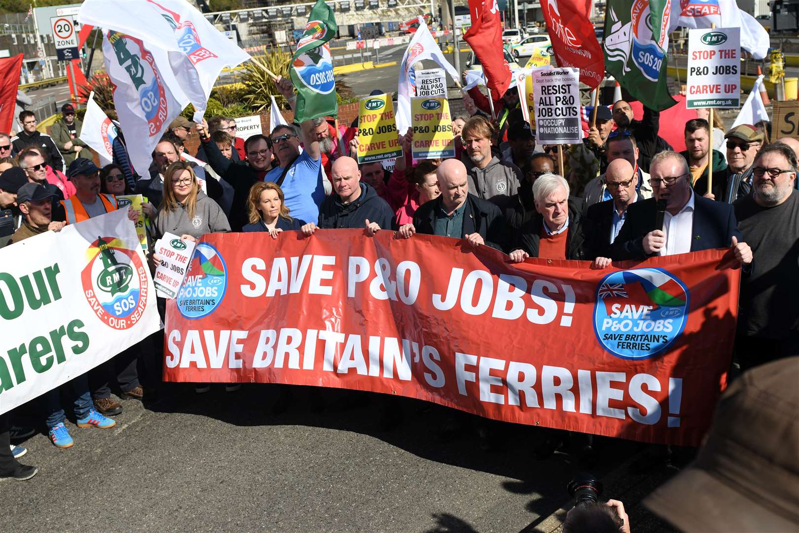 Protesters marched down the A20 in March following the announcement. Picture: Barry Goodwin