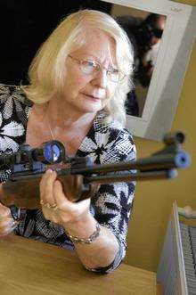 Mavis Britcher, 78 who scared of a burglar with her husband's air rifle