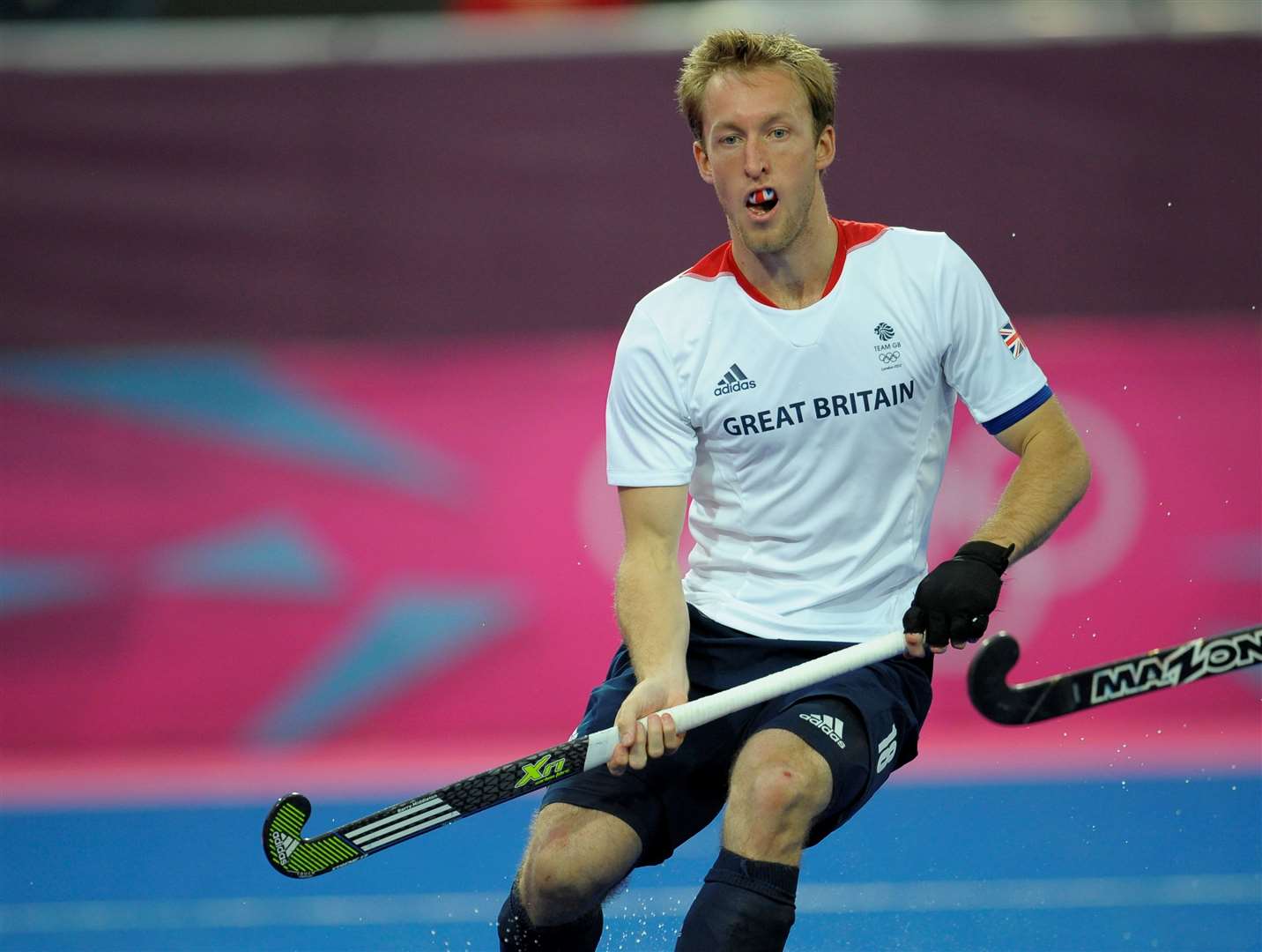 Barry Middleton at the London 2012 Olympic hockey tournament, at the Riverbank Arena, Olympic Park