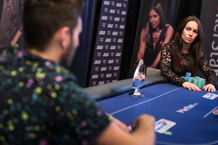 Olivia faces an opponent at the poker tables Picture: Rene Velli