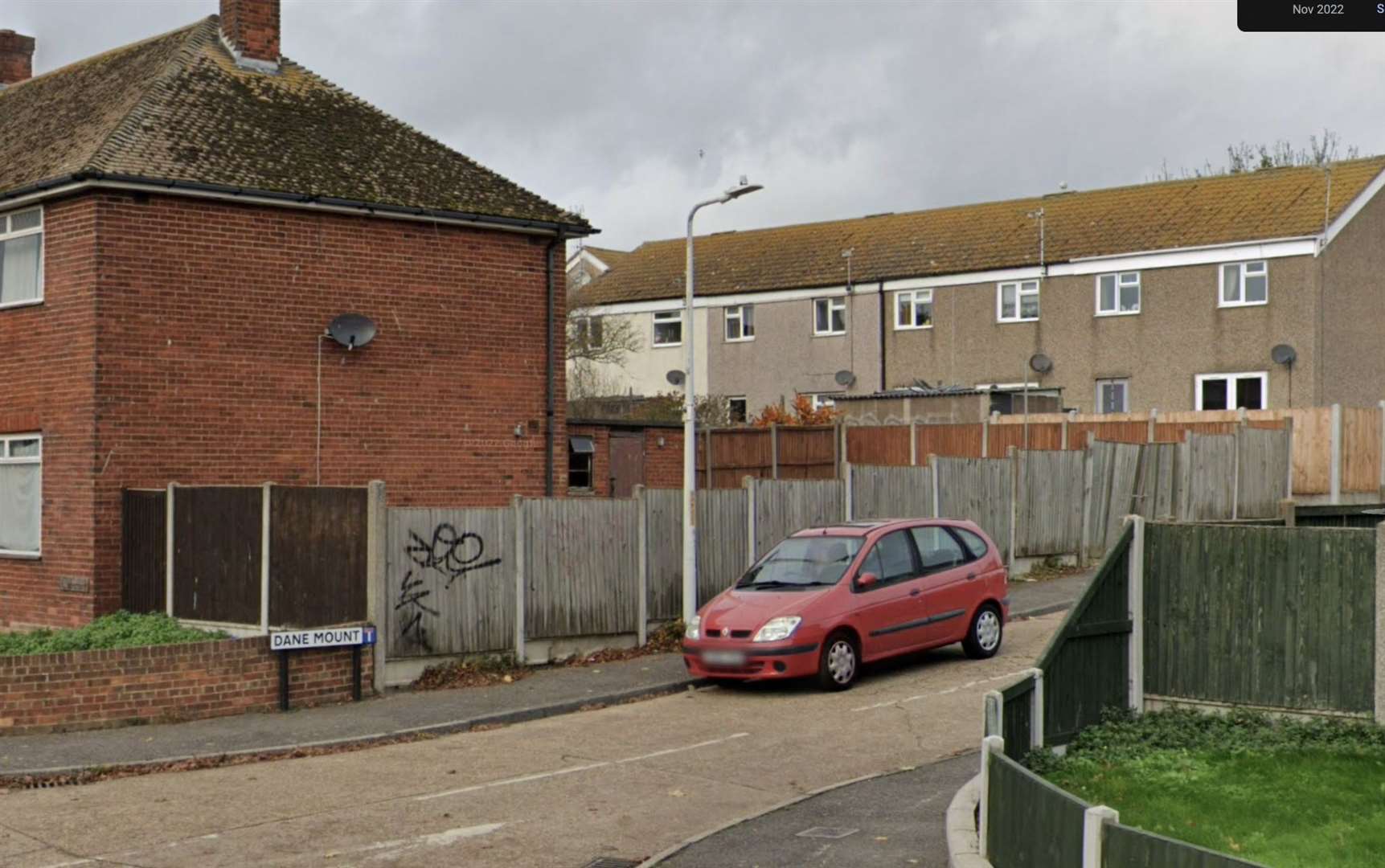 Two fire engines were called to deal with a blaze at property in Dane Mount, Margate. Photo: Google Maps