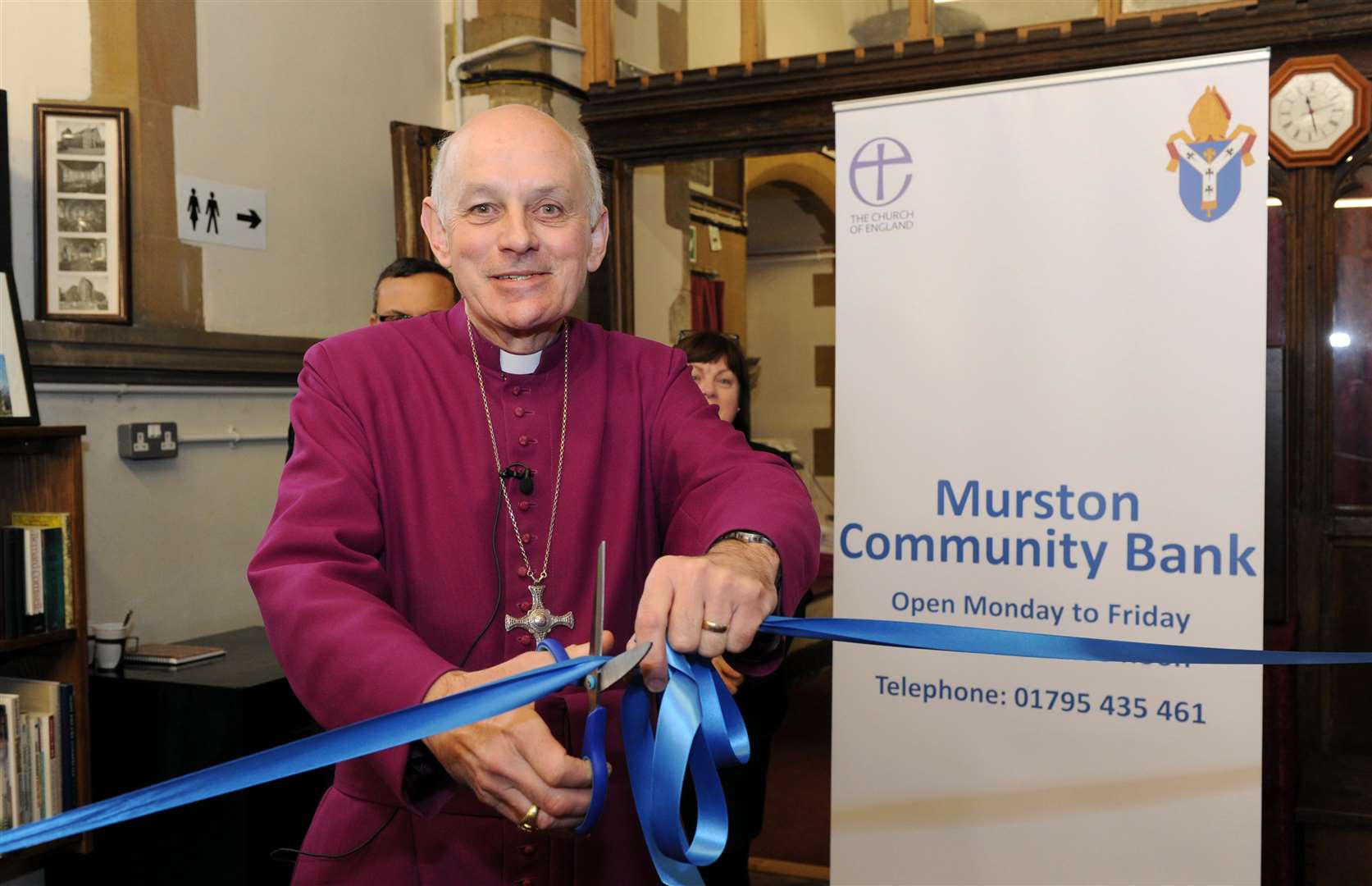 The Bishop of Dover, the Rt Rev Trevor Willmott, opened the first church-based branch of the Kent Savers Credit Union in Murston in 2014