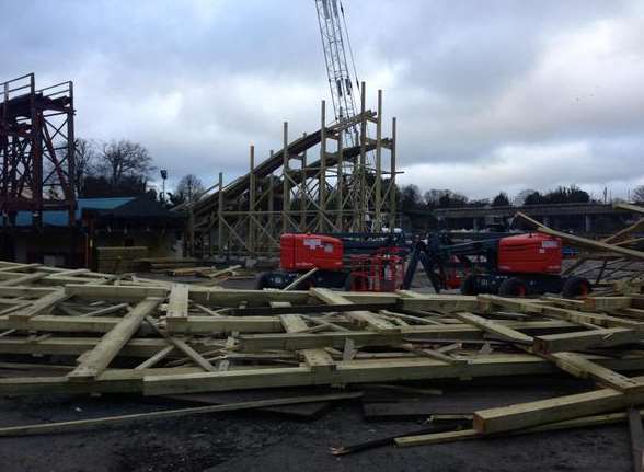 The Scenic Railway structure came down in the early hours
