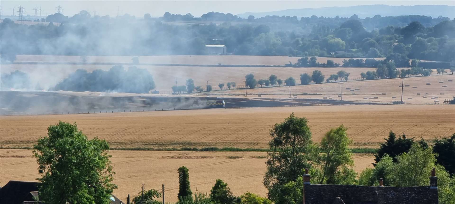 Michael Fry could see the blaze as he went to check on his horses in a nearby field