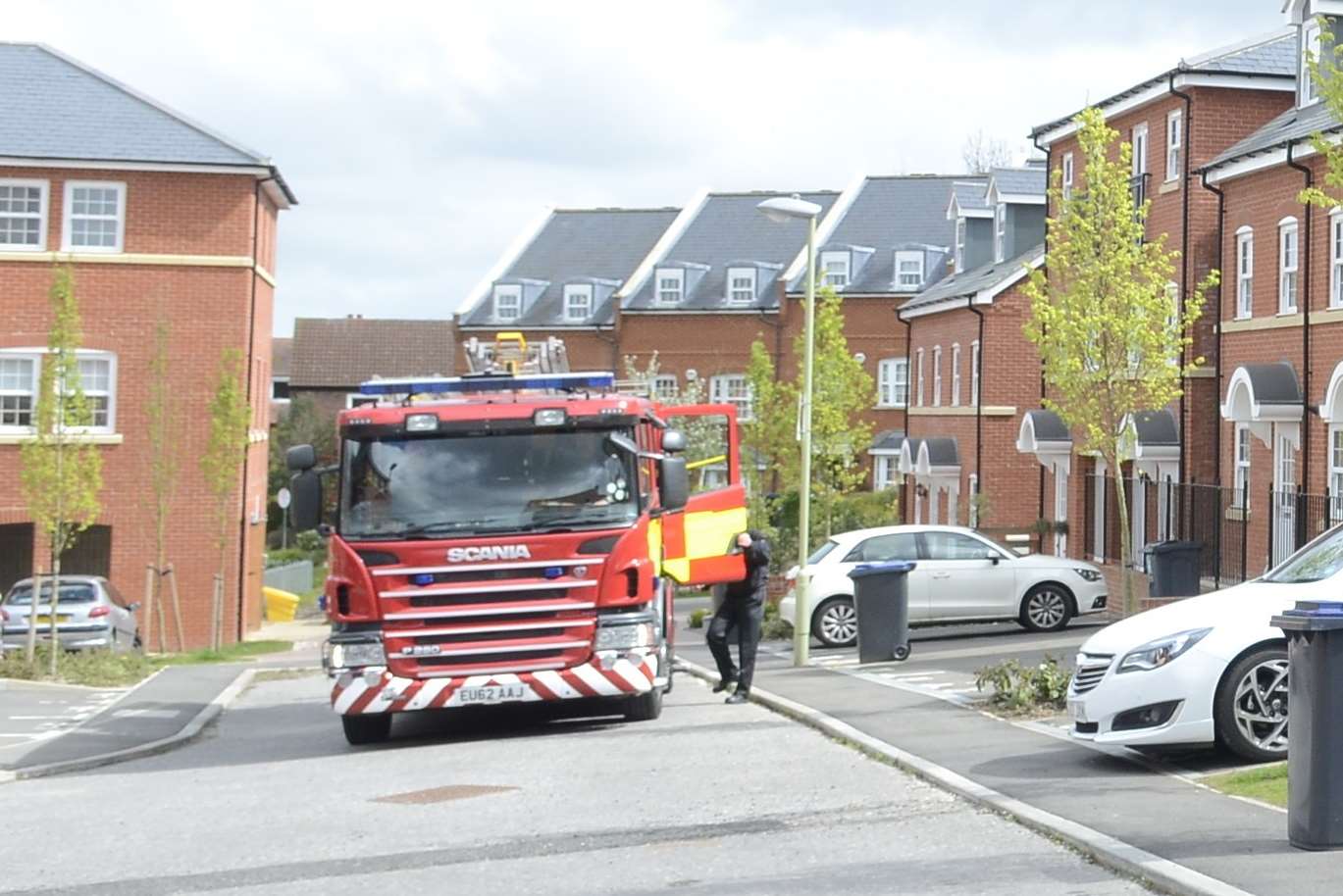 Fire crews were called to the home in Canterbury