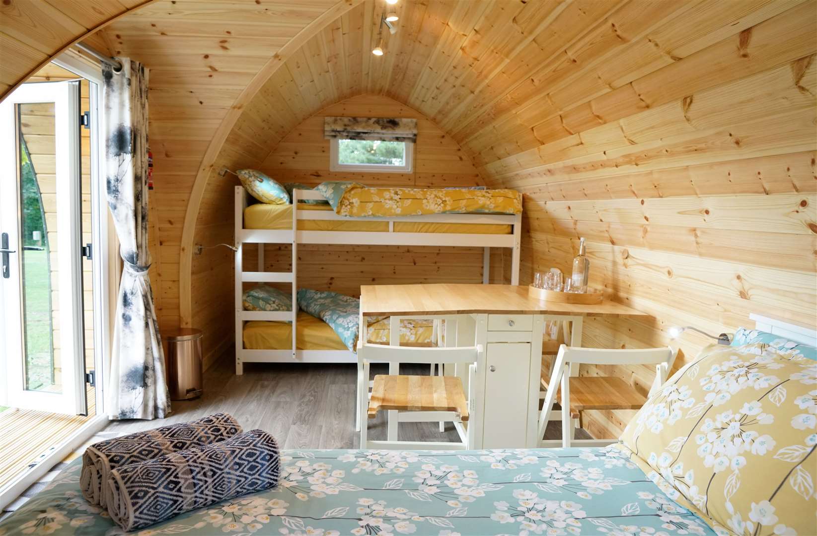 Inside one of the new glamping pods. Picture: Tina Green