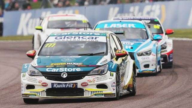 Broadstairs' Michael Crees in BTCC action at Thruxton