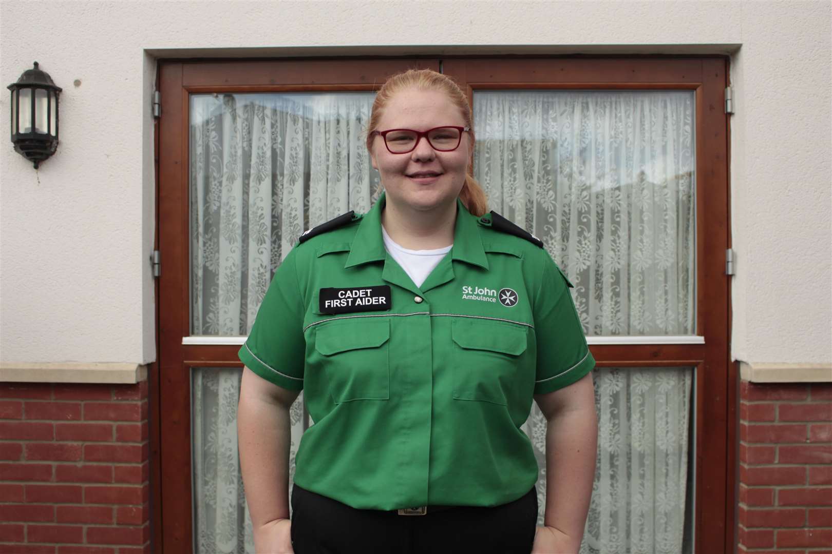 Charlotte Ellett in her St John Ambulance uniform