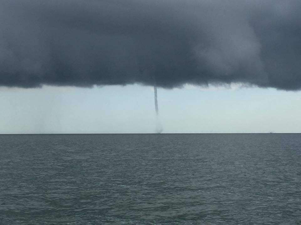 The waterspout was captured just off the Whitstable coast. Picture: Daniel Jadd