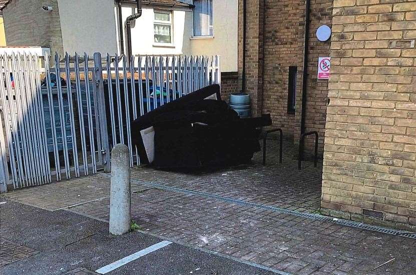 Sofa dumped in Fox Street, Gillingham. Picture: Medway Council