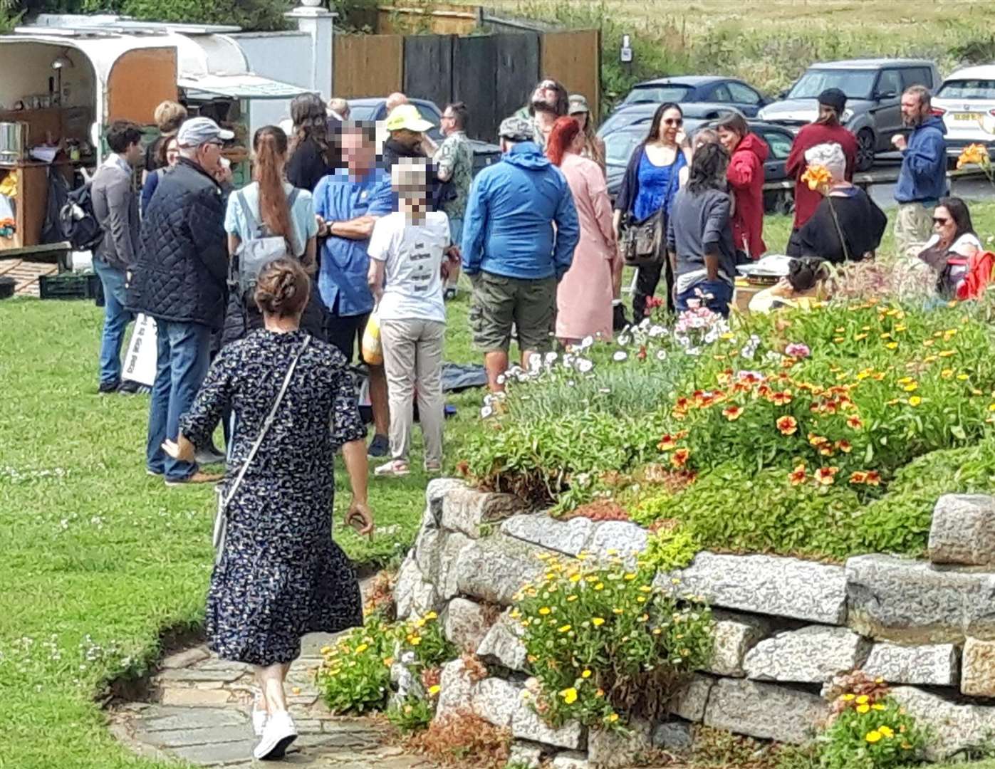 People against vaccine passports and jabs for kids gathered at Sandown Castle Community Garden allegedly 'spoiled the essence' of the site in what was described as "an invasion".