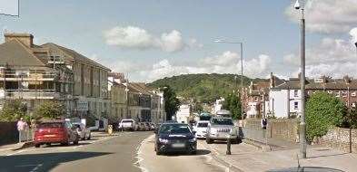 Folkestone Road, Dover is densely populated, but there are still empty properties there which could house families and ease the burden on Dover District Council to find affordable housing. Picture Google Maps