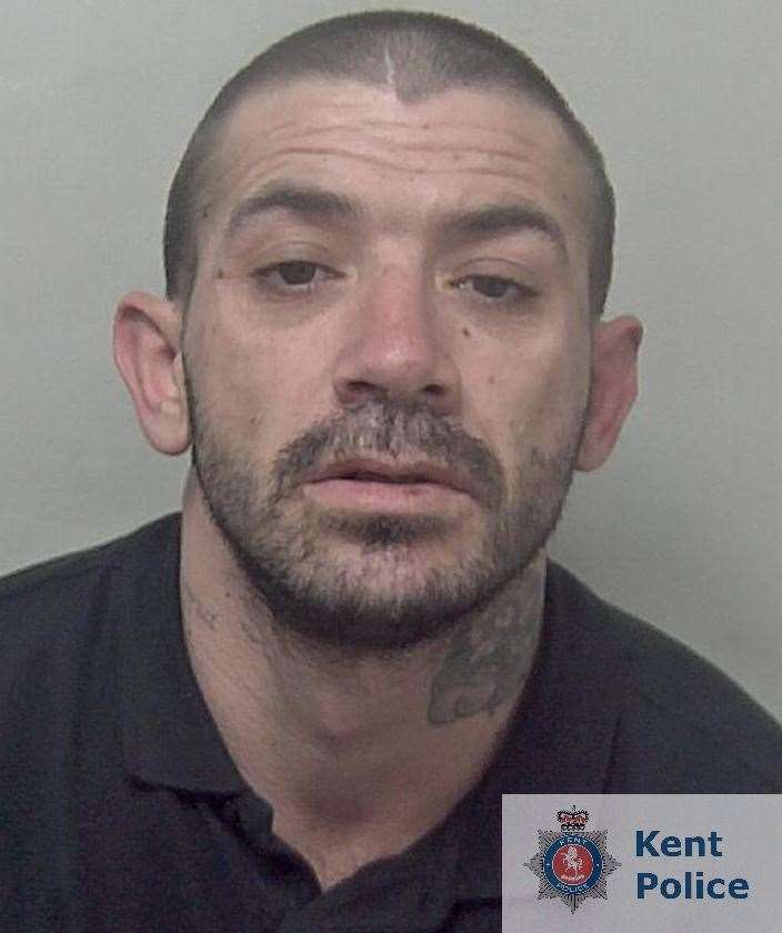Steven Gowton, of Ramsgate, launched the jagged block of flint through a Margate pub's window and was locked up last month