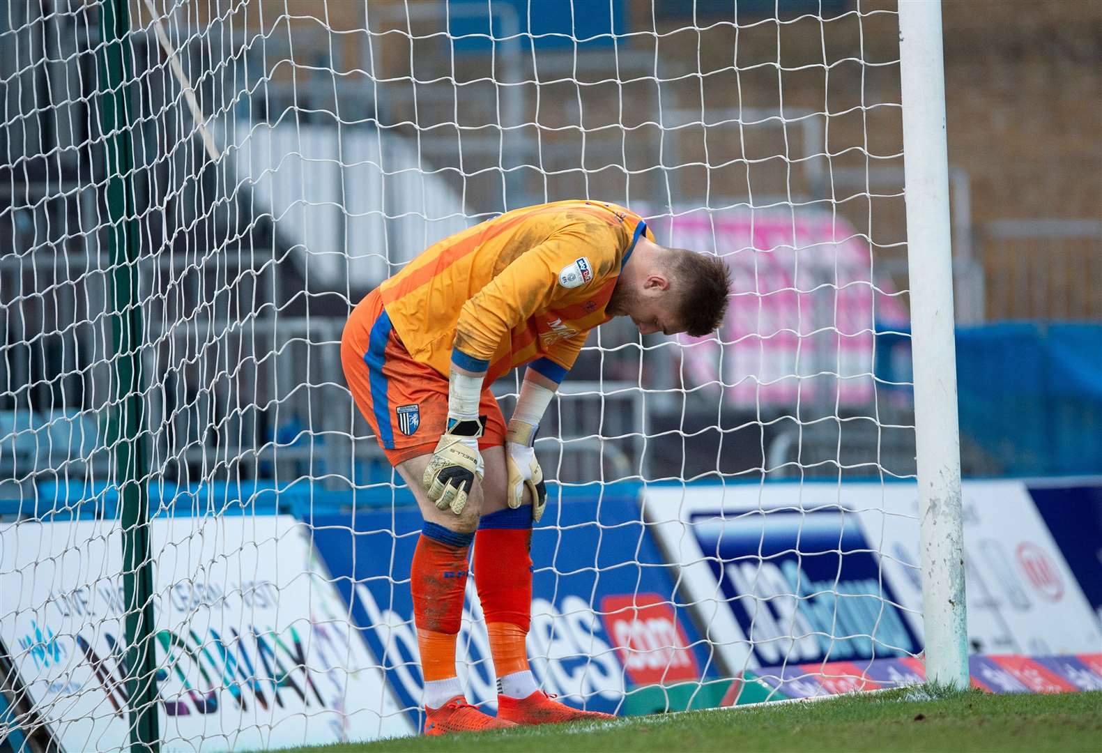 Tomas Holy is beaten again after the Gills are well off the pace against Barnsley Picture: Ady Kerry
