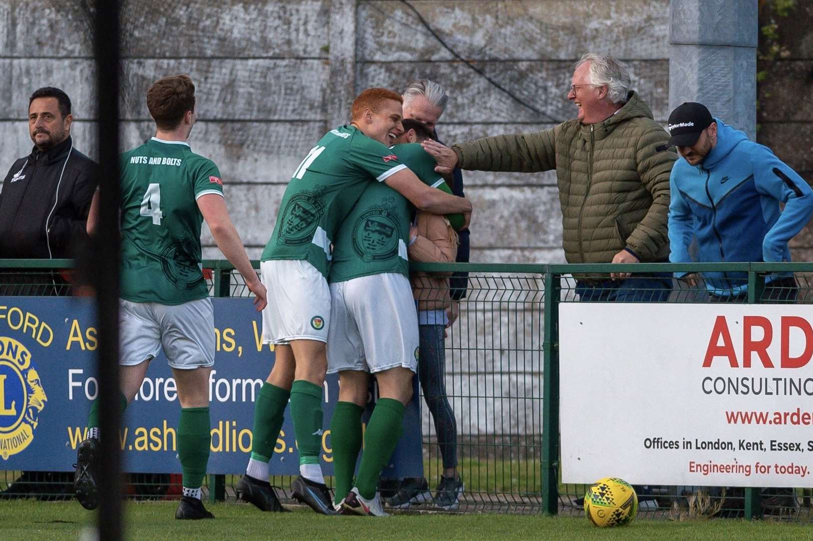 Jay May is in there somewhere after scoring what proved to be Ashford's winner against Cray Valley Picture: Ian Scammell