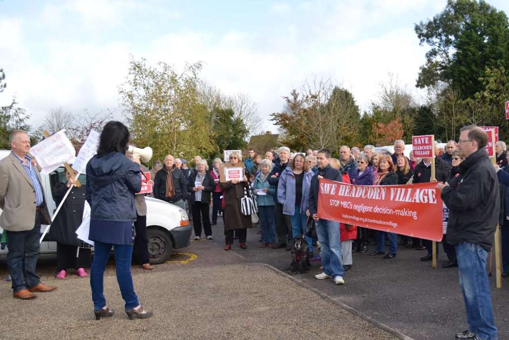 Around 300 residents turned up to protest the plans this morning