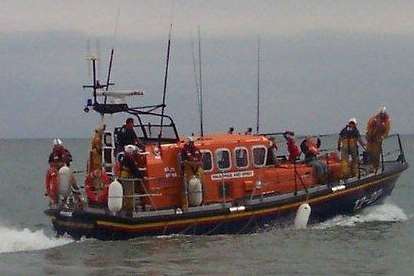 Wreckage of the light aircraft which crashed off Dungeness, recovered by lifeboat Pride and Spirit