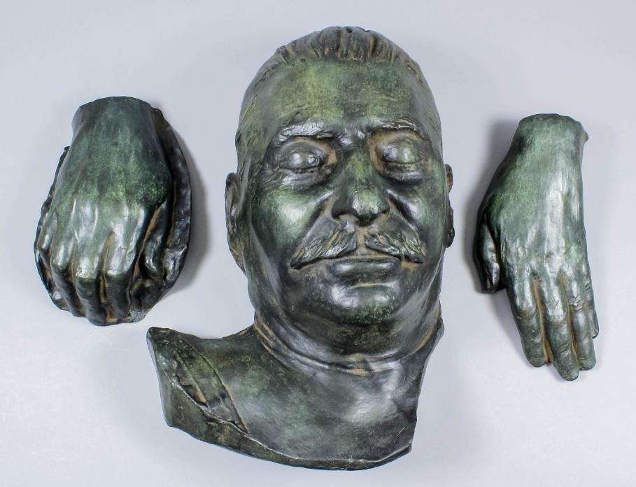 The bronze death mask of Stalin