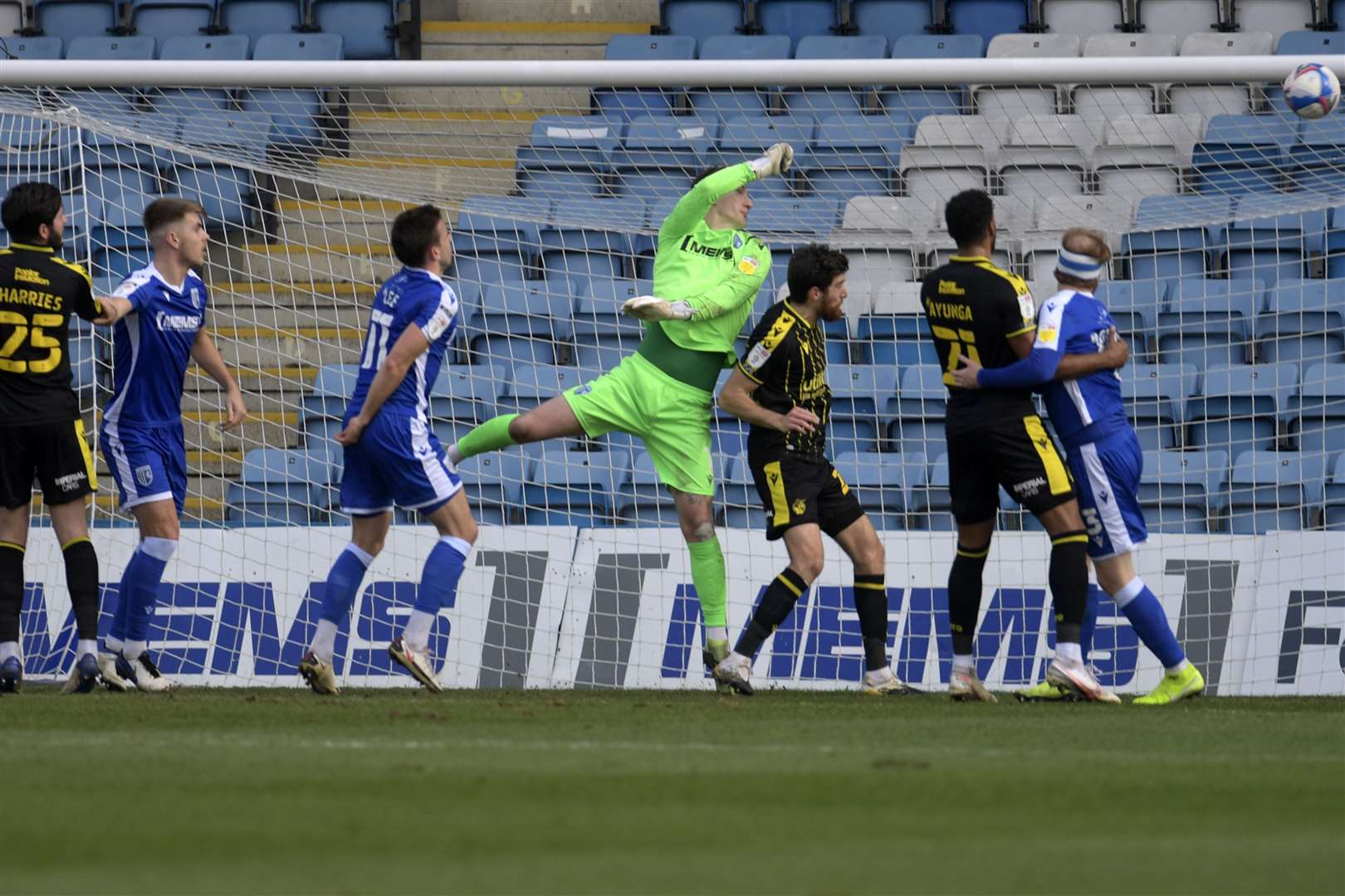 Goalkeeper Jack Bonham in action against his former team Bristol Rovers Picture: Barry Goodwin