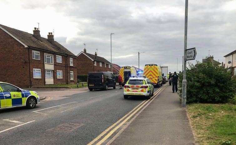 There was a large emergency services presence in Beaver Road yesterday evening