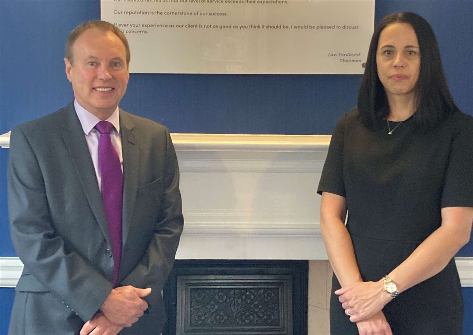 Ian Pentecost and Tracey Smith after the two firms completed their merger
