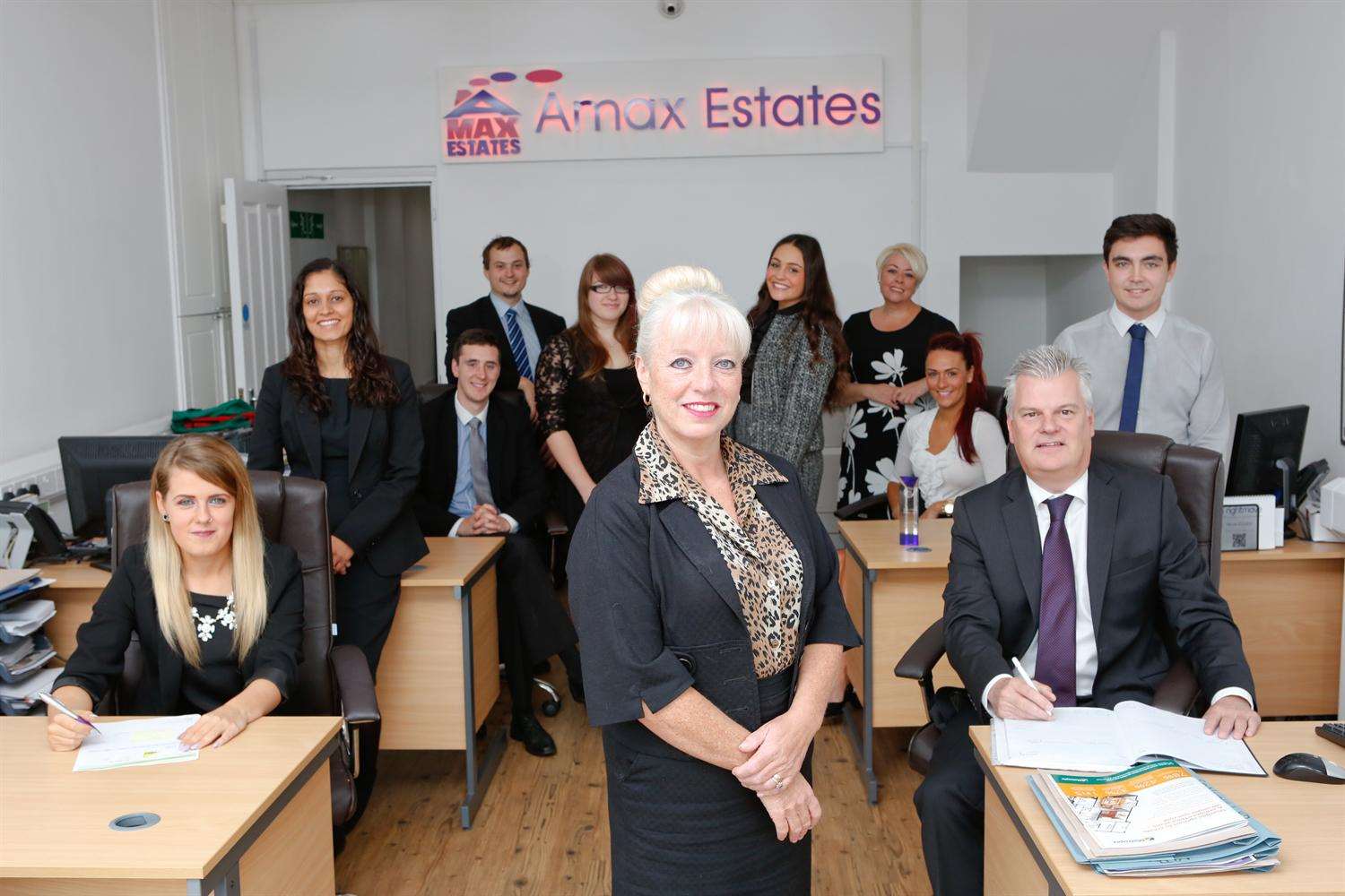 Maxine Fothergill with the Amax team