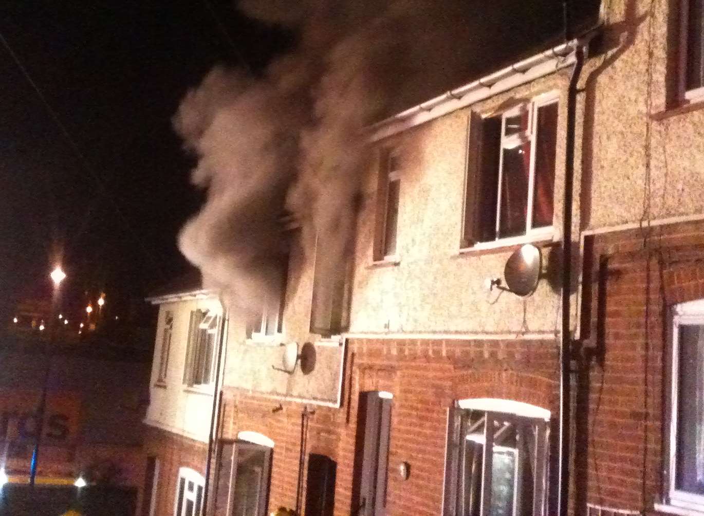 Scenes of the blaze early this morning. Picture: Roy Edwards