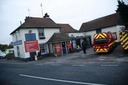 Fire crews at the Fenn Bell pub in St Mary Hoo