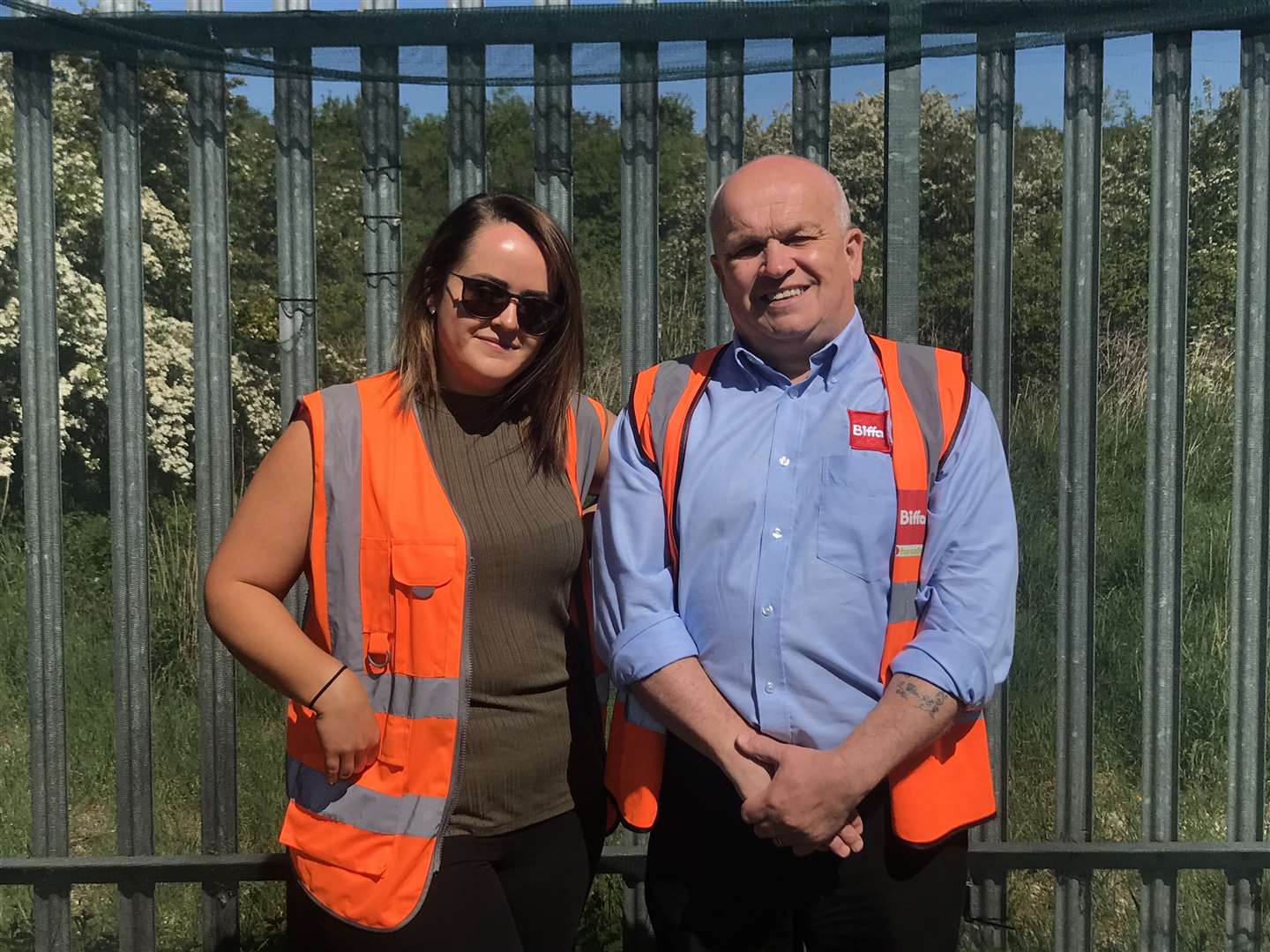 Jessica Stygle, operations manager, and service manager Kevin Gill at Sittingbourne Recycling Centre