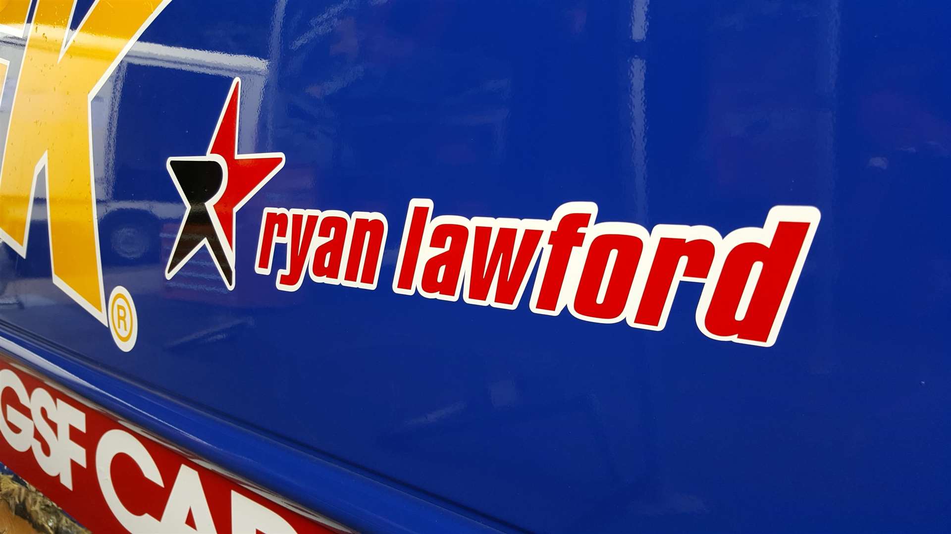 Ryan Lawford stickers appeared on a number of cars