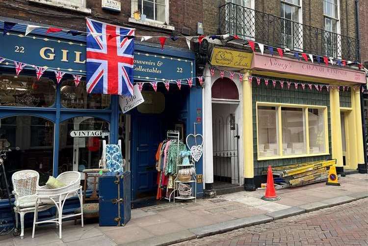 Rochester High Street is being transformed into ‘Windsor’ for Netflix’s filming of The Crown. Picture: Megan Carr
