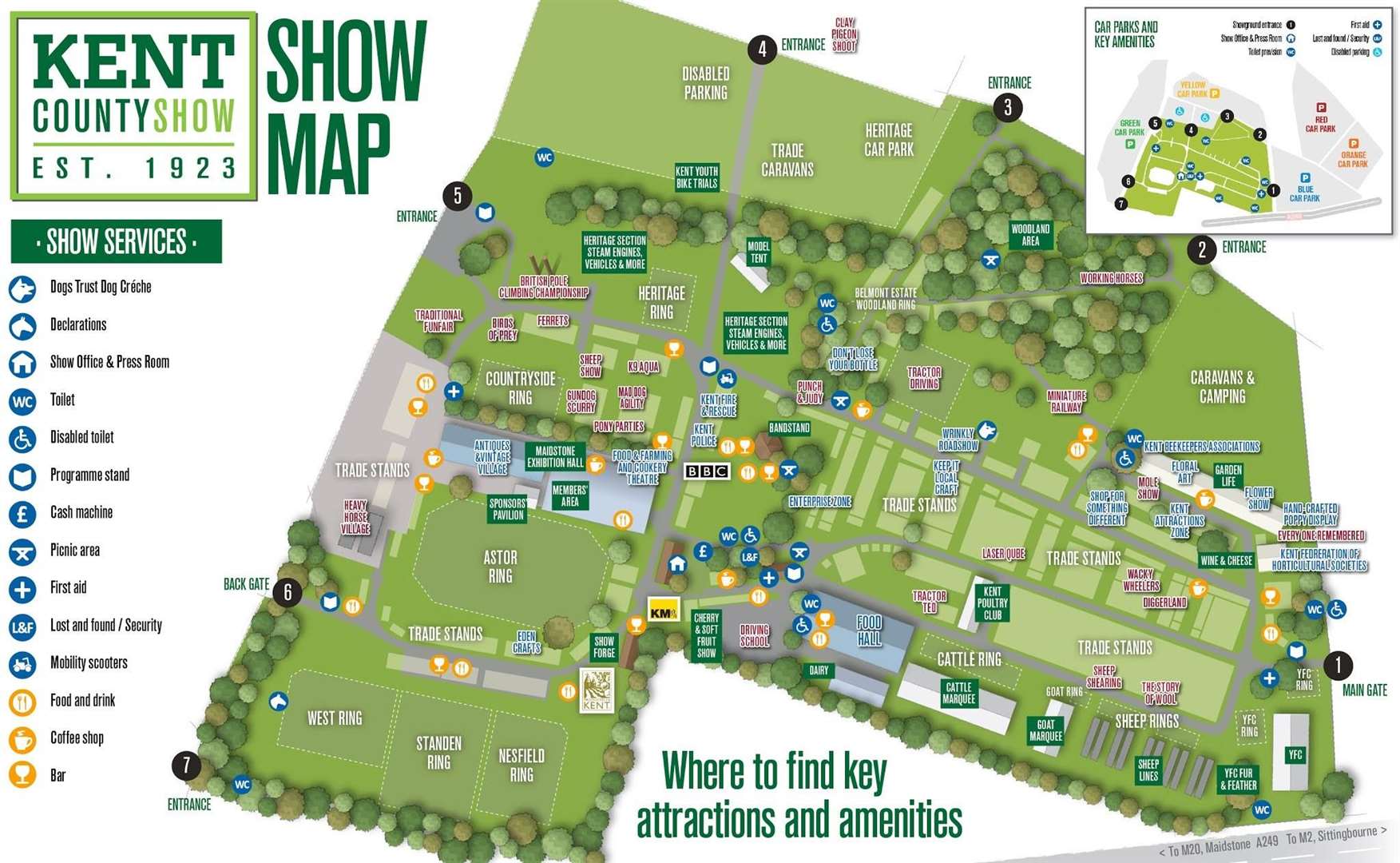 Kent County Show map