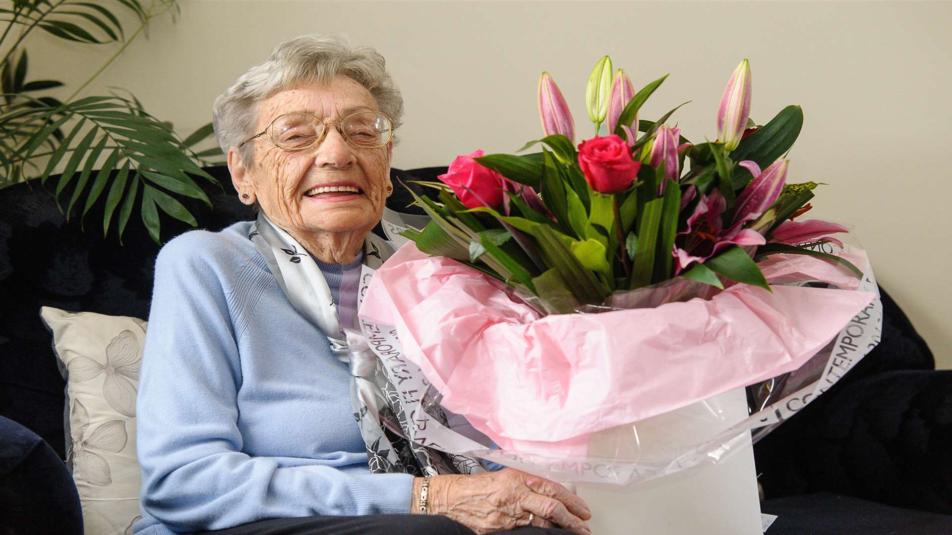 Dorothy Taylor, of The Fairway, Deal, was sent a bouquet of flowers from her energy company after they sent her a wrong bill on her 93rd birthday