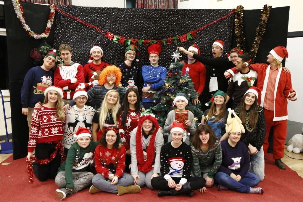 Members of the Square Pegs Drama Club have recorded their own Christmas Song