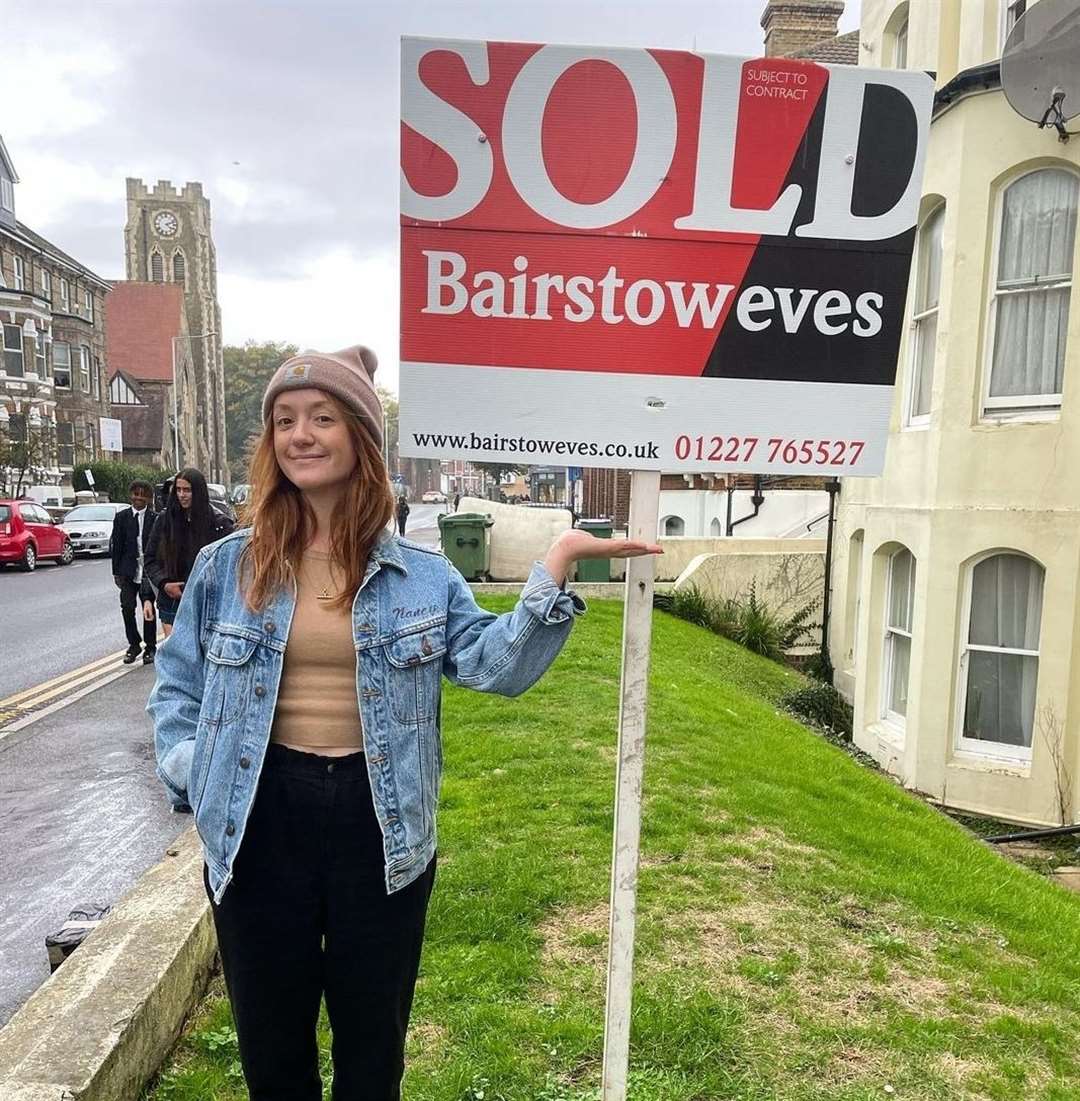 Rosie Percy bought her first ever home in Folkestone. Pic: Instagram/@coolasfolke