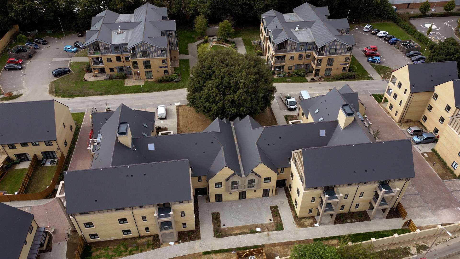 An aerial view of the new RBLI Centenary Village at Aylesford