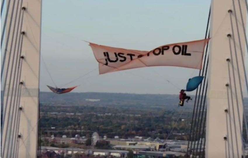 Just Stop Oil protestors at the Dartford Crossing last year. Picture: Essex Police