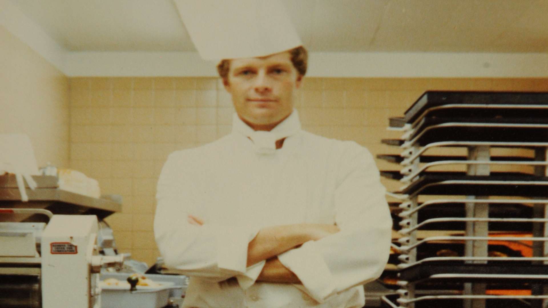 Stephen Chater at work as a baker