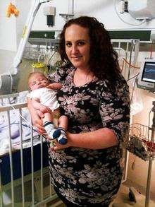 Michelle Hayman and Baby George Keen