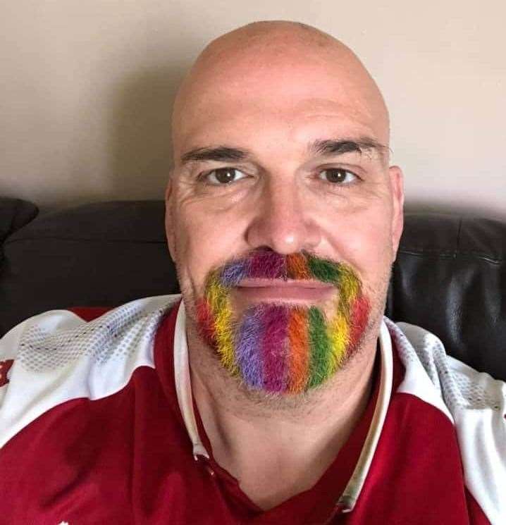 Martin Shepherd was known for his colourfully dyed beard Picture: Sammie Parker