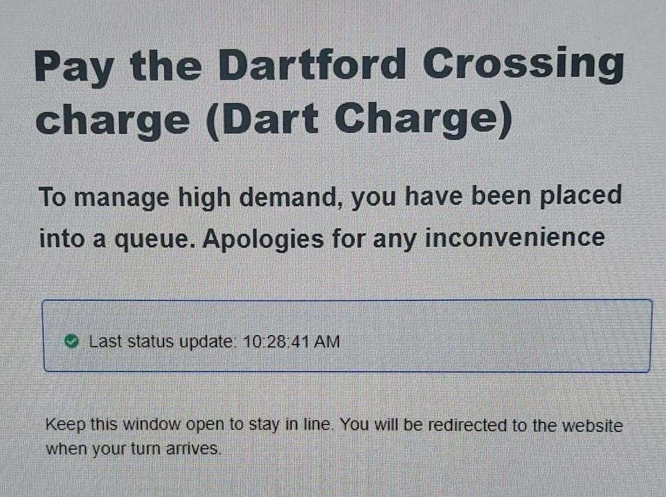 Motorists have been struggling to pay on the Dart Charge website