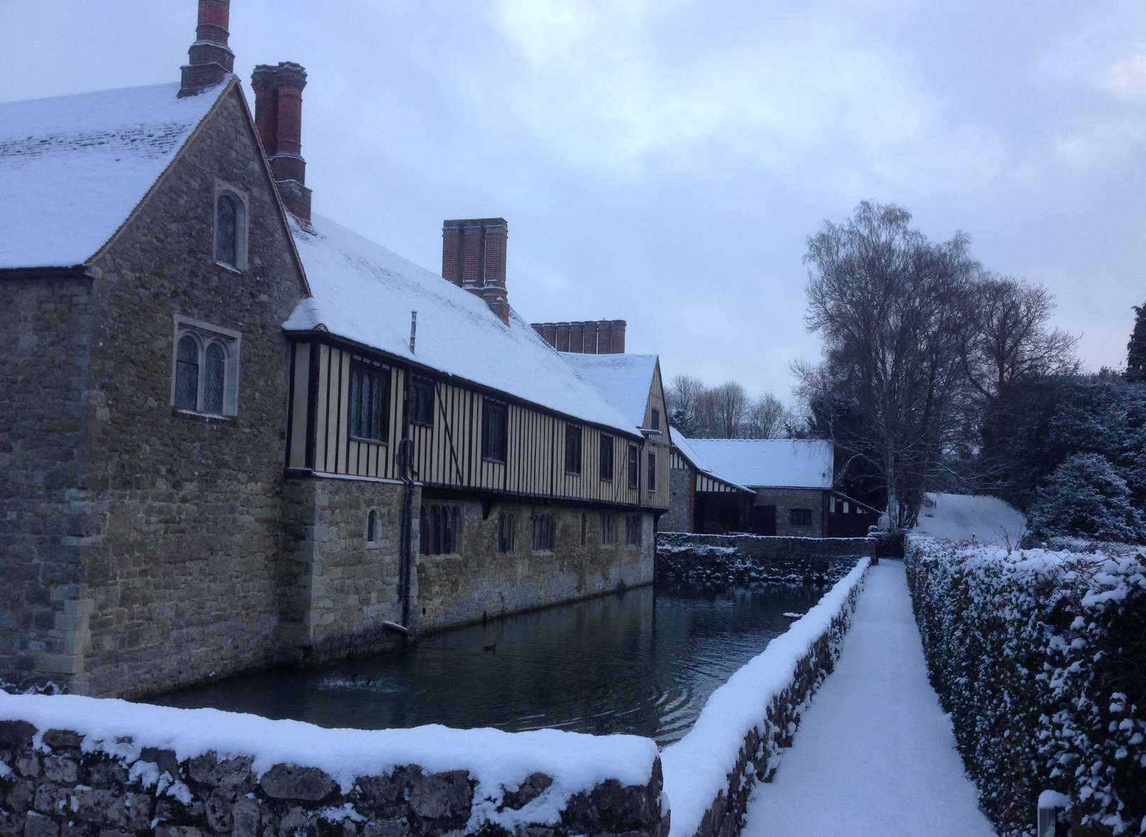 Ightham Mote in the snow this week