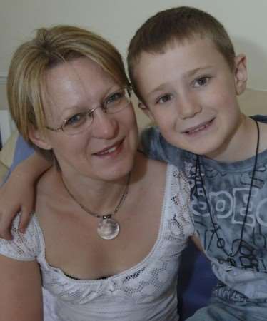 Joe Cawse and his mother Sheridan, who is appealing for bone marrow donors to come forward